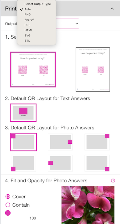 print and download options
