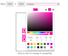 QR code color picker