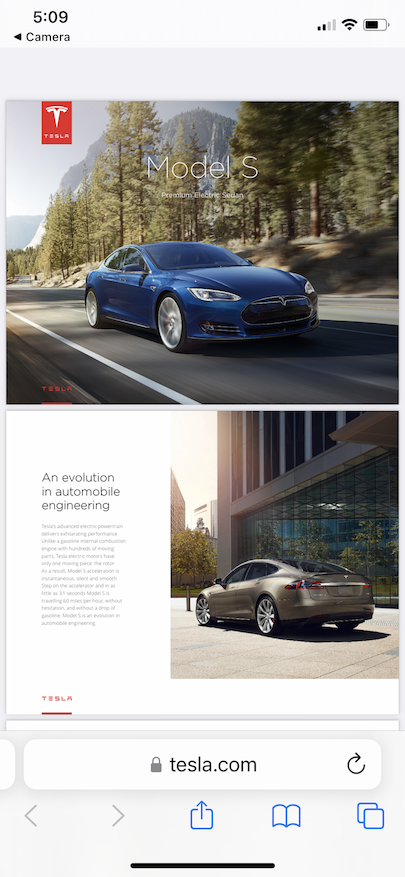 Tesla Model S Brochure